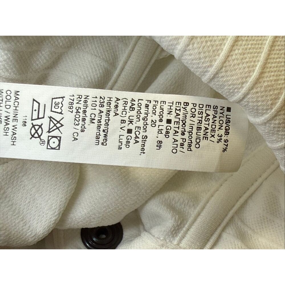 Athleta white ribbed long sleeve black snap top size extra large NWOT - Picture 11 of 11